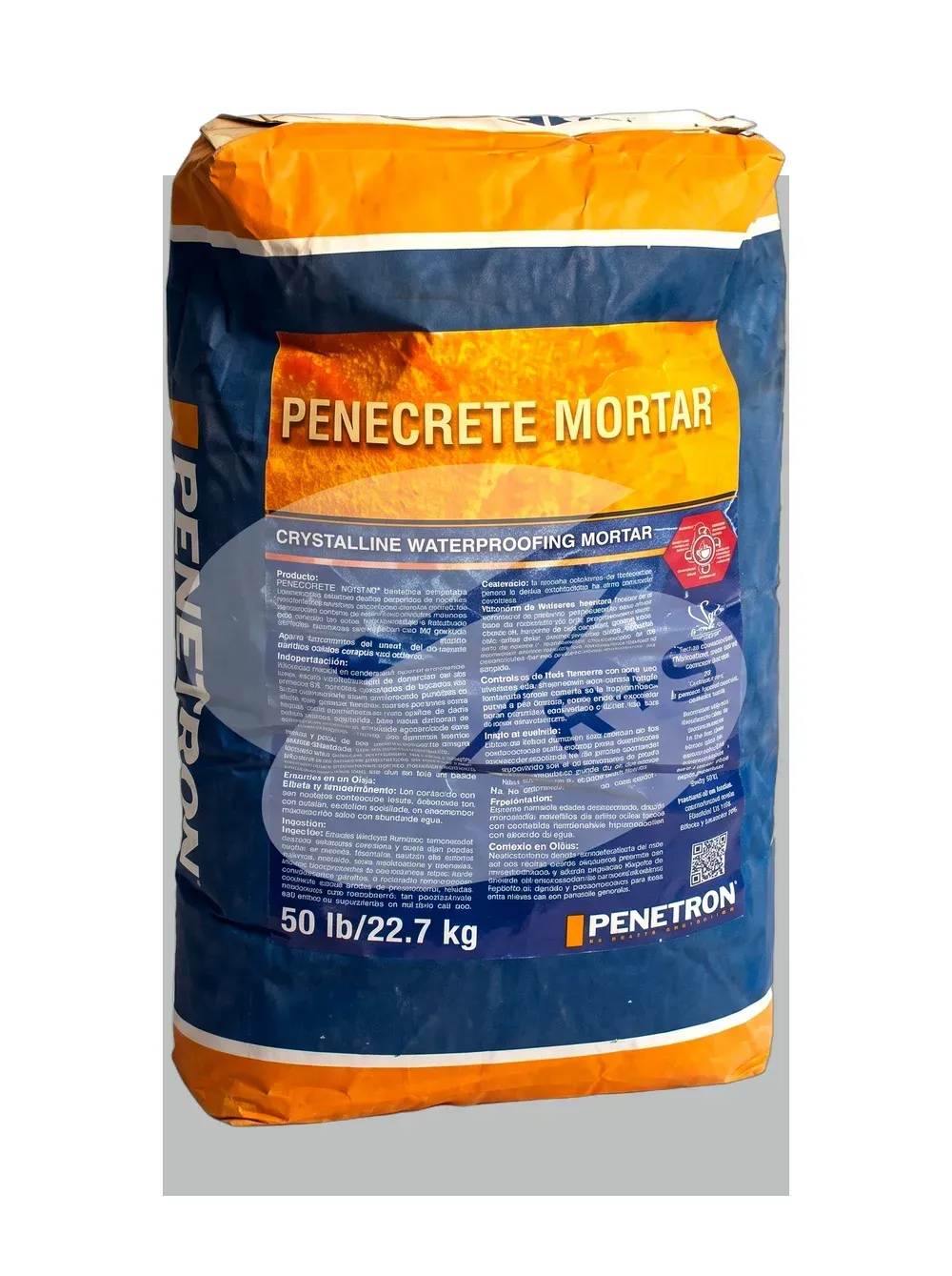 Saco de Penecrete Mortar — mortero impermeable por cristalización